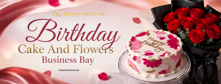 birthday cake and flowers business bay
