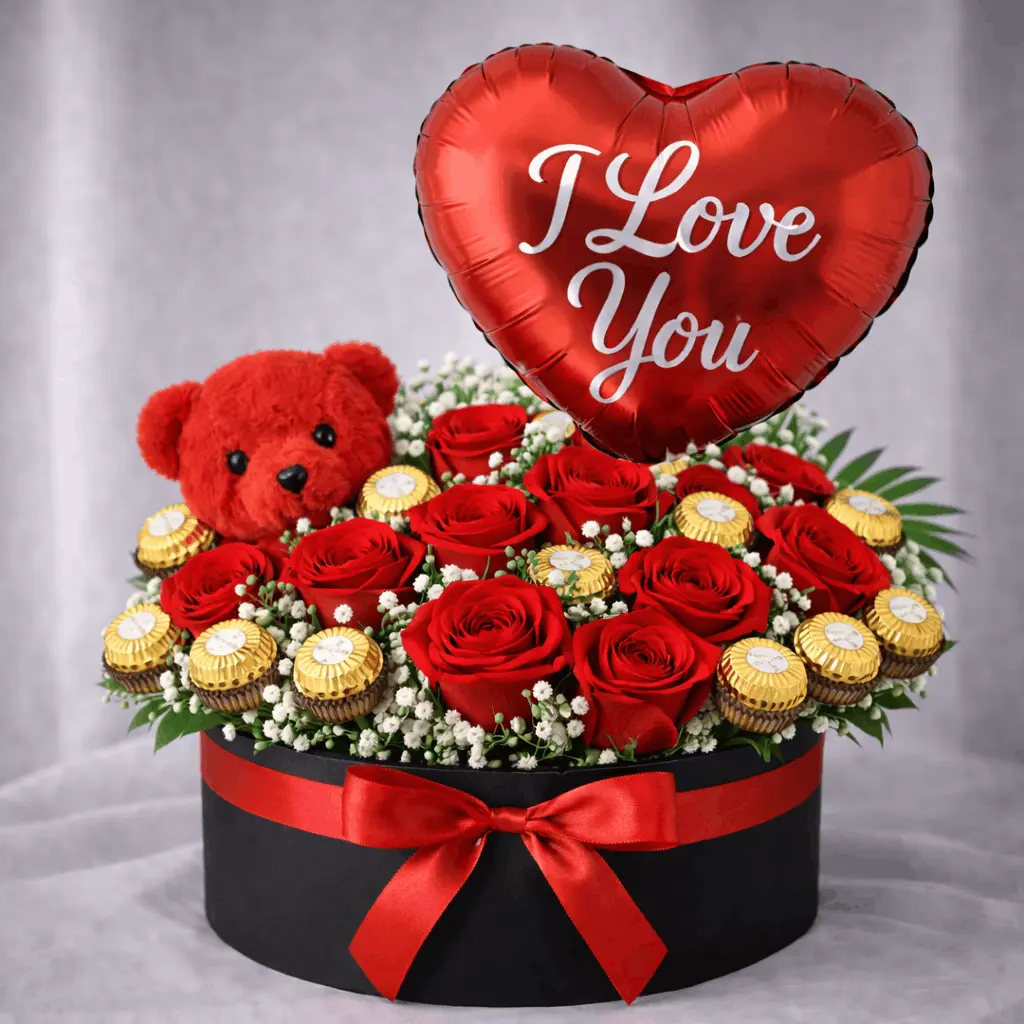 Luxury rose and chocolate combo