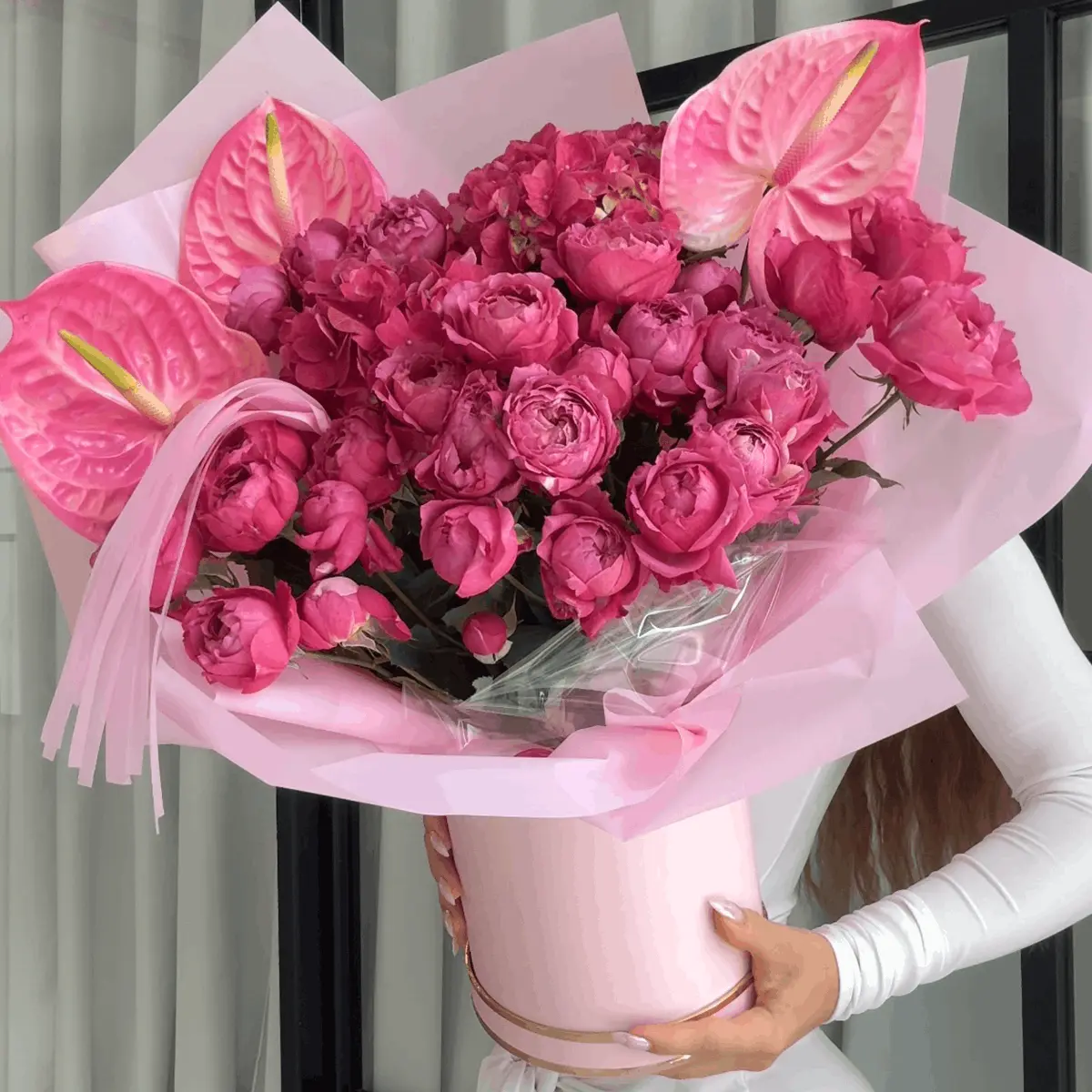 Our florists crafting premium bouquets