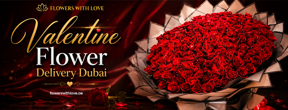 Valentine flower delivery Dubai